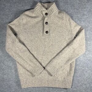 UNTUCKit Vangone Style Men's Tan Regular Fit Lambswool Blend Sweater Medium